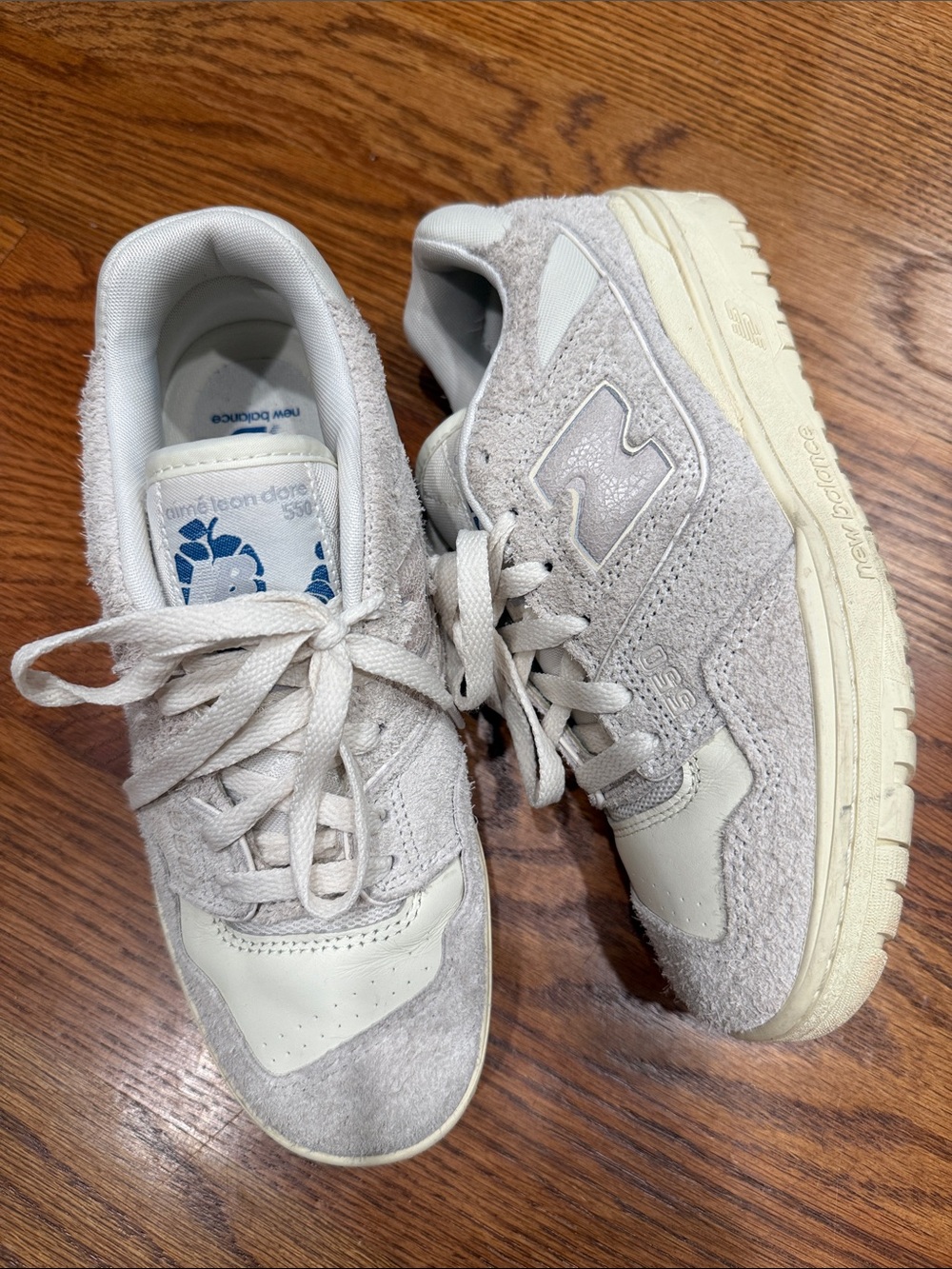 Aime Leon Dore 5New Balance Suede & Leather Sneakers in Light Gray and Cream